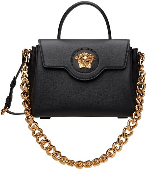 versace black bag medusa|Versace la medusa tote bag.